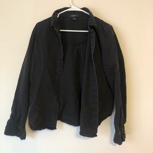 Black button down shirt